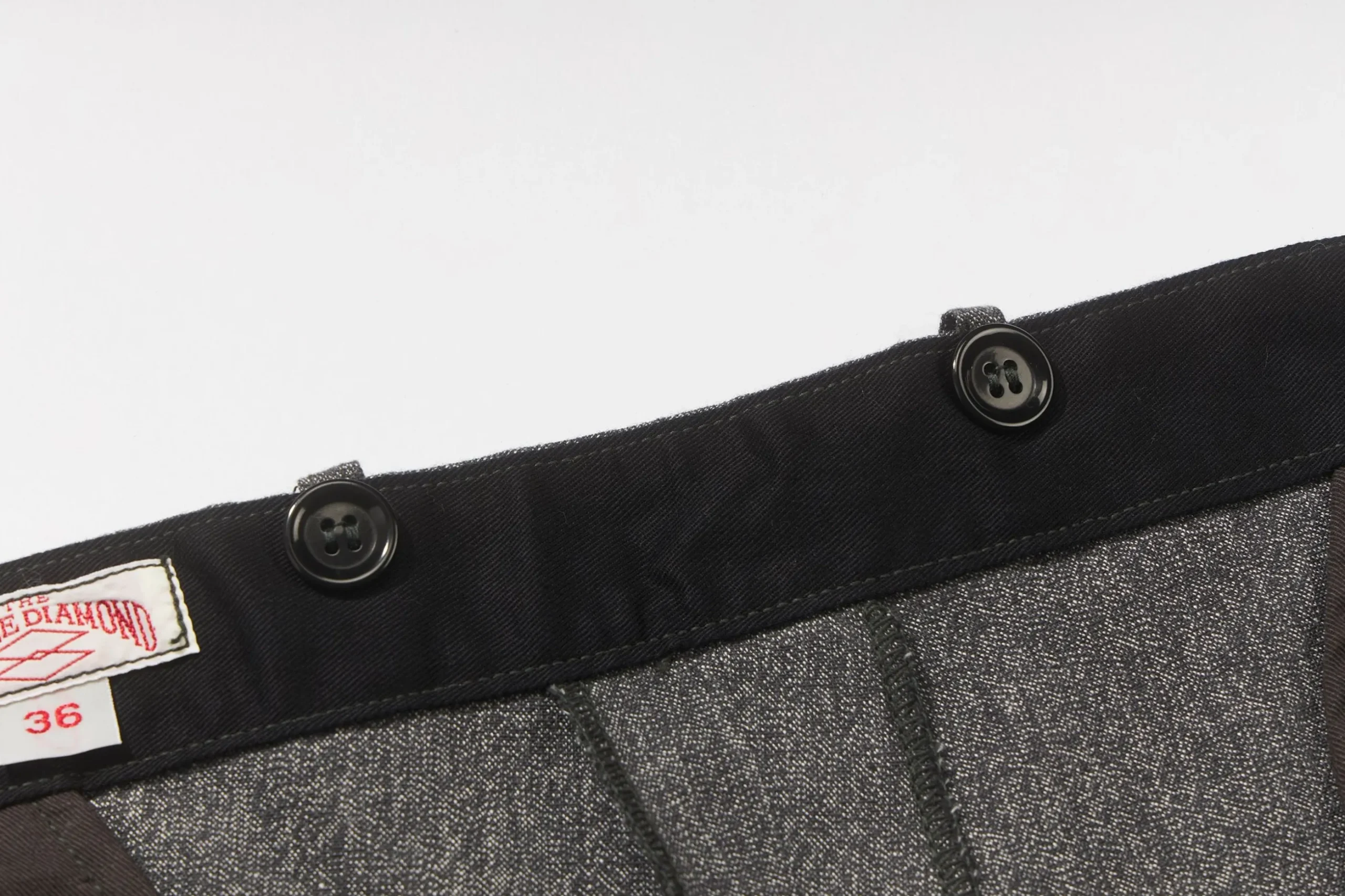Pants-Joe McCoy Salt And Pepper Chambray Atelier Trousers 026 Salt&Pepper