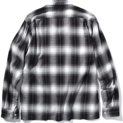 Shirts-Joe McCoy Shadow Check Rayon Shirt Silver Grey