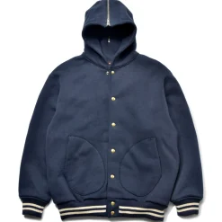 Sweatshirts-Joe McCoy Snap Button Hooded Sweatshirt 124 Midnight Blue