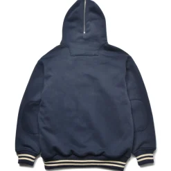 Sweatshirts-Joe McCoy Snap Button Hooded Sweatshirt 124 Midnight Blue