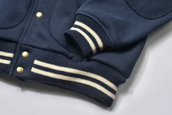 Sweatshirts-Joe McCoy Snap Button Hooded Sweatshirt 124 Midnight Blue