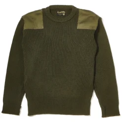 Knitwear-The Real McCoy's Sweater, Service Wool Olive
