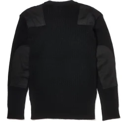 Knitwear-The Real McCoy's Sweater, Service Wool Black