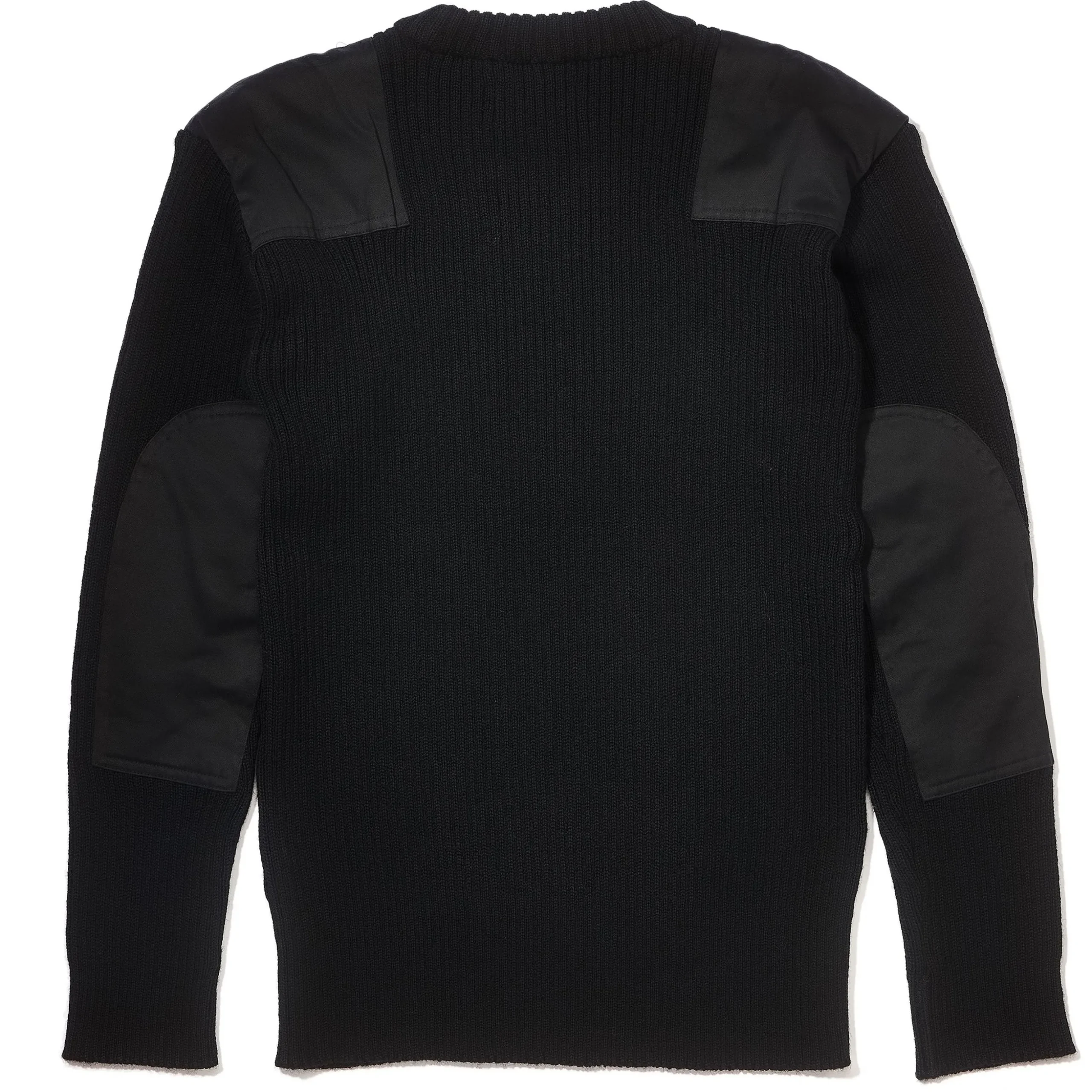 Knitwear-The Real McCoy's Sweater, Service Wool Black