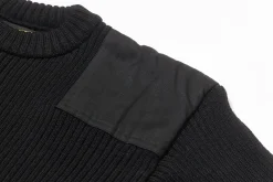 Knitwear-The Real McCoy's Sweater, Service Wool Black