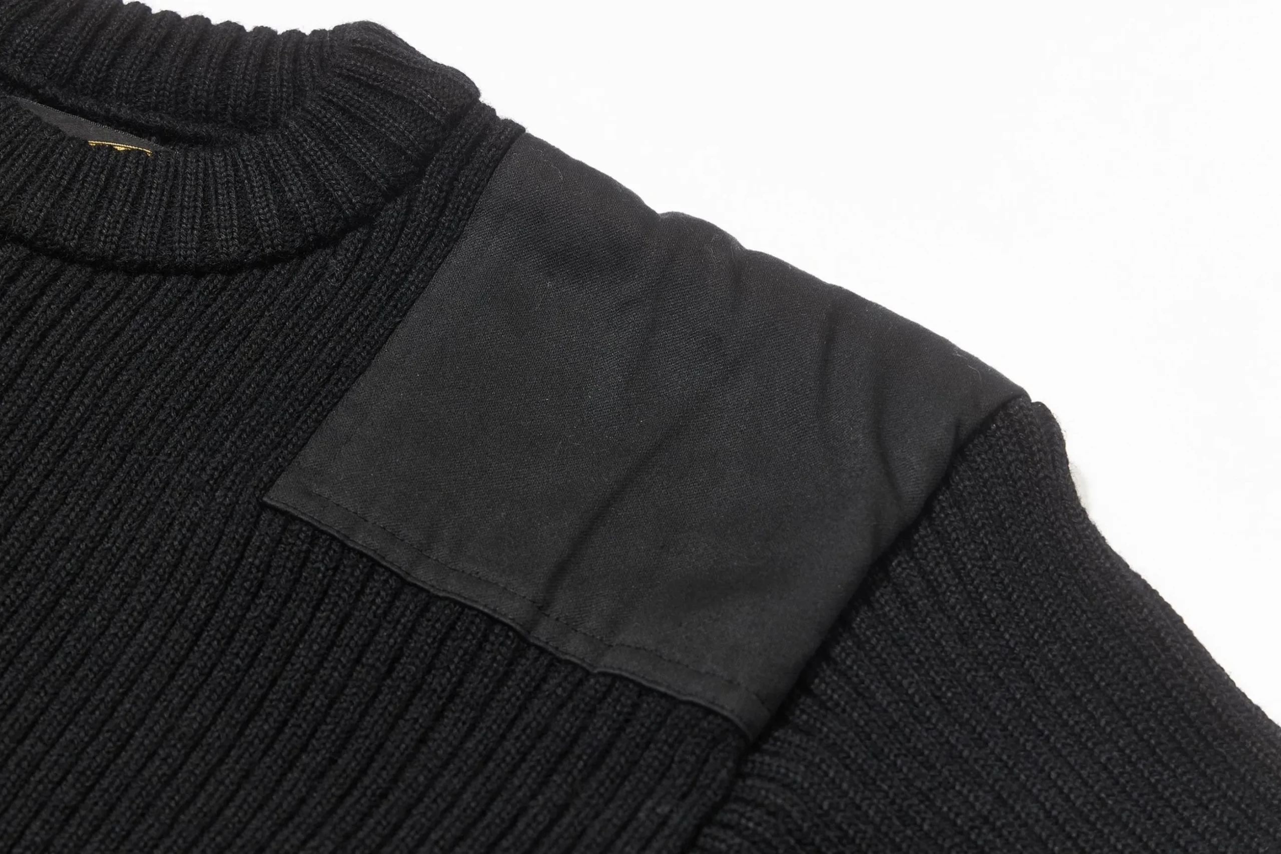 Knitwear-The Real McCoy's Sweater, Service Wool Black