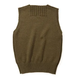 Knitwear-The Real McCoy's Sweater, Sleeveless Olive