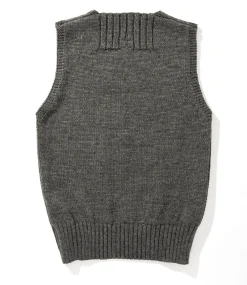 Knitwear-The Real McCoy's Sweater, Sleeveless Grey