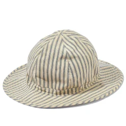 Hats-The Real McCoy's Ticking Stripe Daisy-Mae Hat 012 Ecru