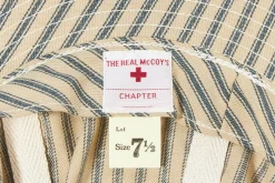 Hats-The Real McCoy's Ticking Stripe Daisy-Mae Hat 012 Ecru