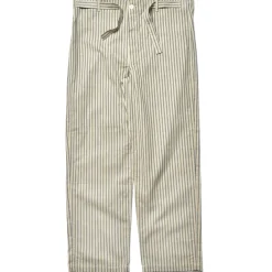 Pants-The Real McCoy's Ticking Stripe Pajama Trousers 012 Ecru
