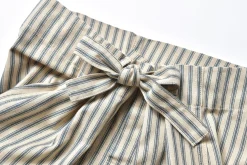 Pants-The Real McCoy's Ticking Stripe Pajama Trousers 012 Ecru