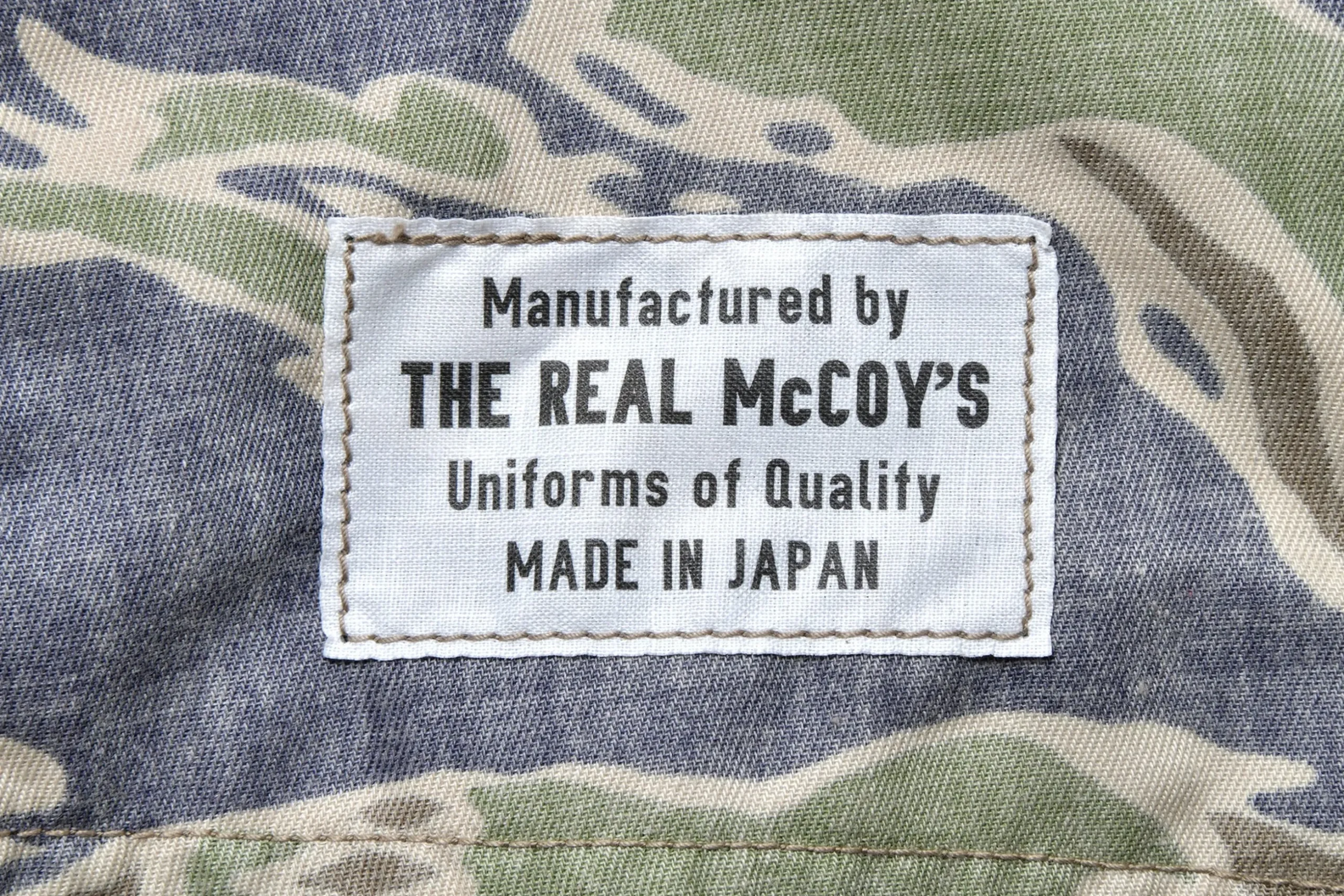 Shorts-The Real McCoy's Tiger Camouflage Civilian Shorts / Late War 160 Green