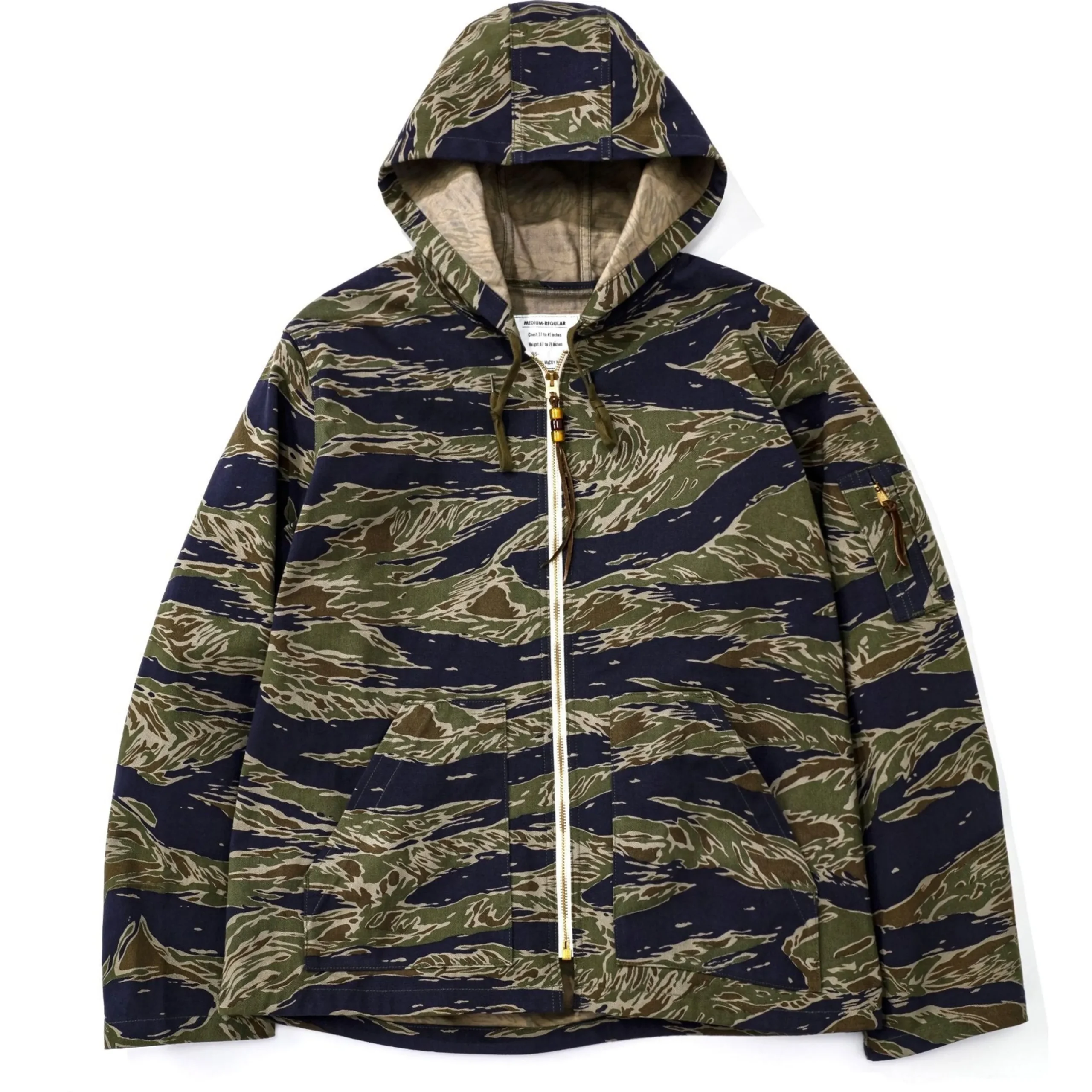 Military-The Real McCoy's Tiger Camouflage Parka / Tadpole Green