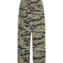 Pants-The Real McCoy's Tiger Camouflage Trousers / Late War 160 Green