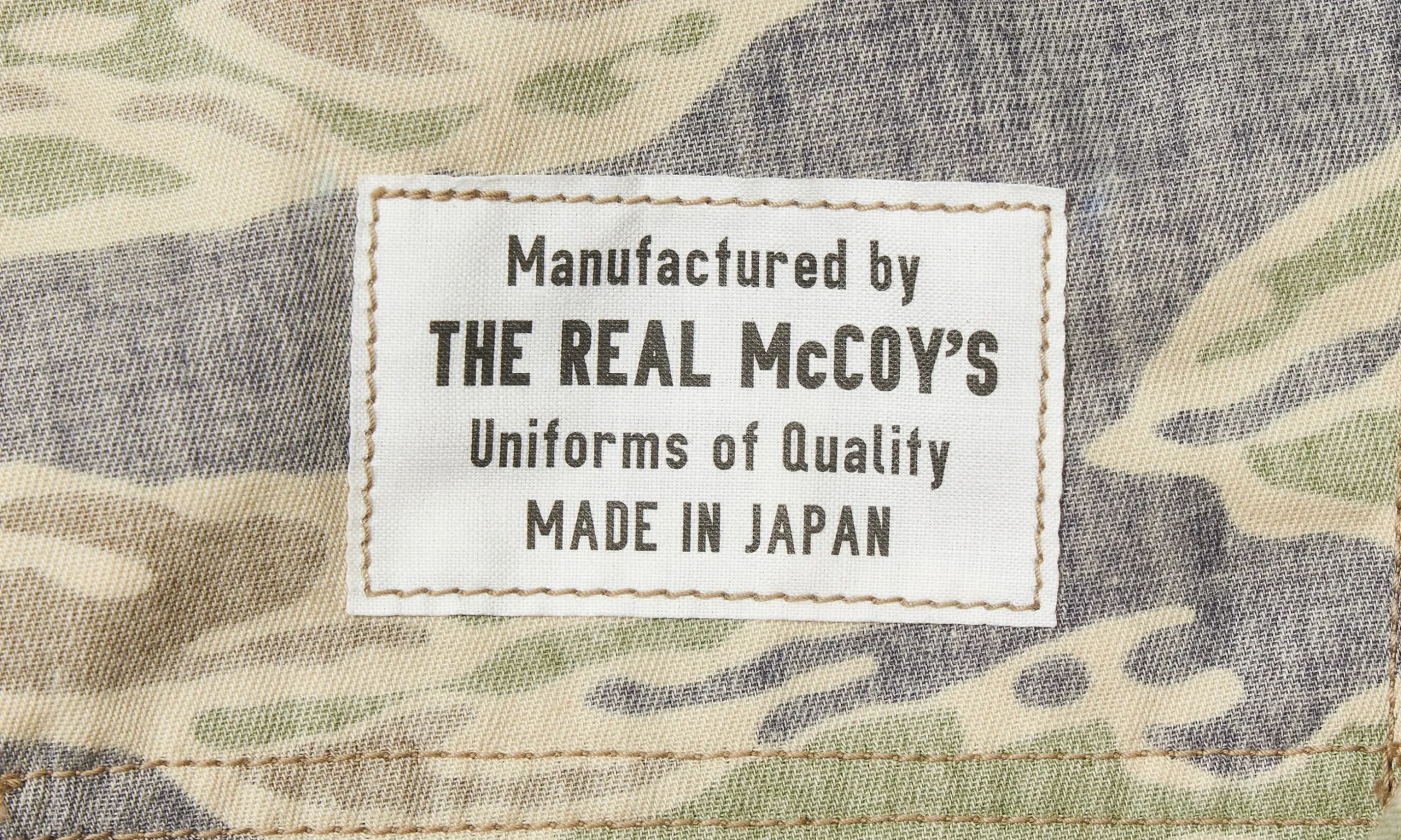 Pants-The Real McCoy's Tiger Camouflage Trousers / Late War 160 Green