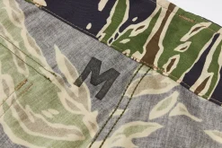 Pants-The Real McCoy's Tiger Camouflage Trousers / Late War 160 Green