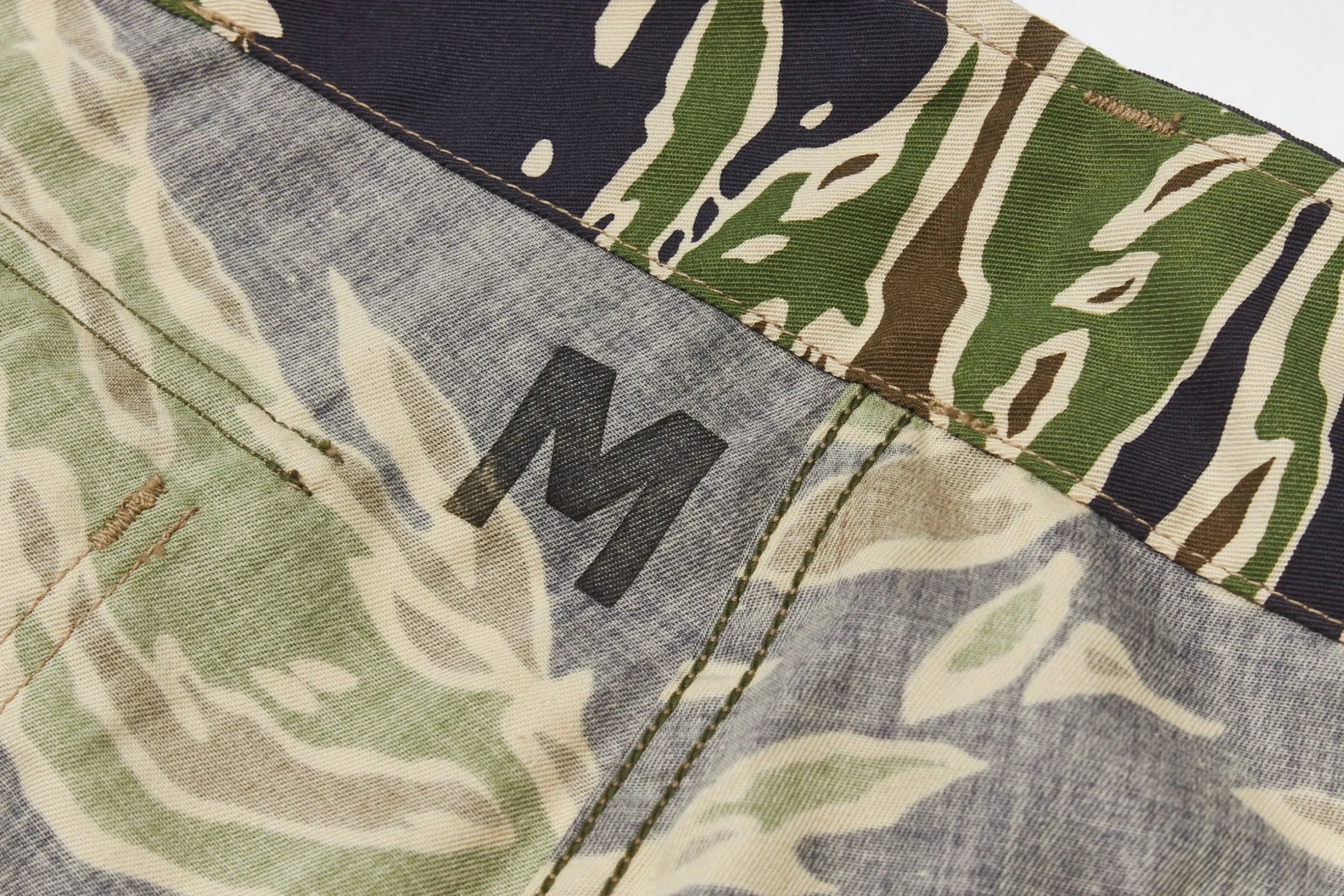 Pants-The Real McCoy's Tiger Camouflage Trousers / Late War 160 Green