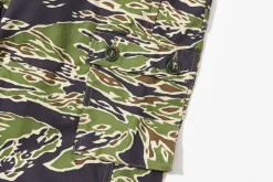 Pants-The Real McCoy's Tiger Camouflage Trousers / Late War 160 Green