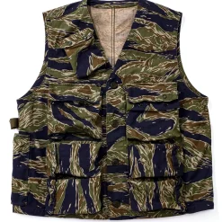 Vests-The Real McCoy's Tiger Camouflage Vest / Tadpole Green