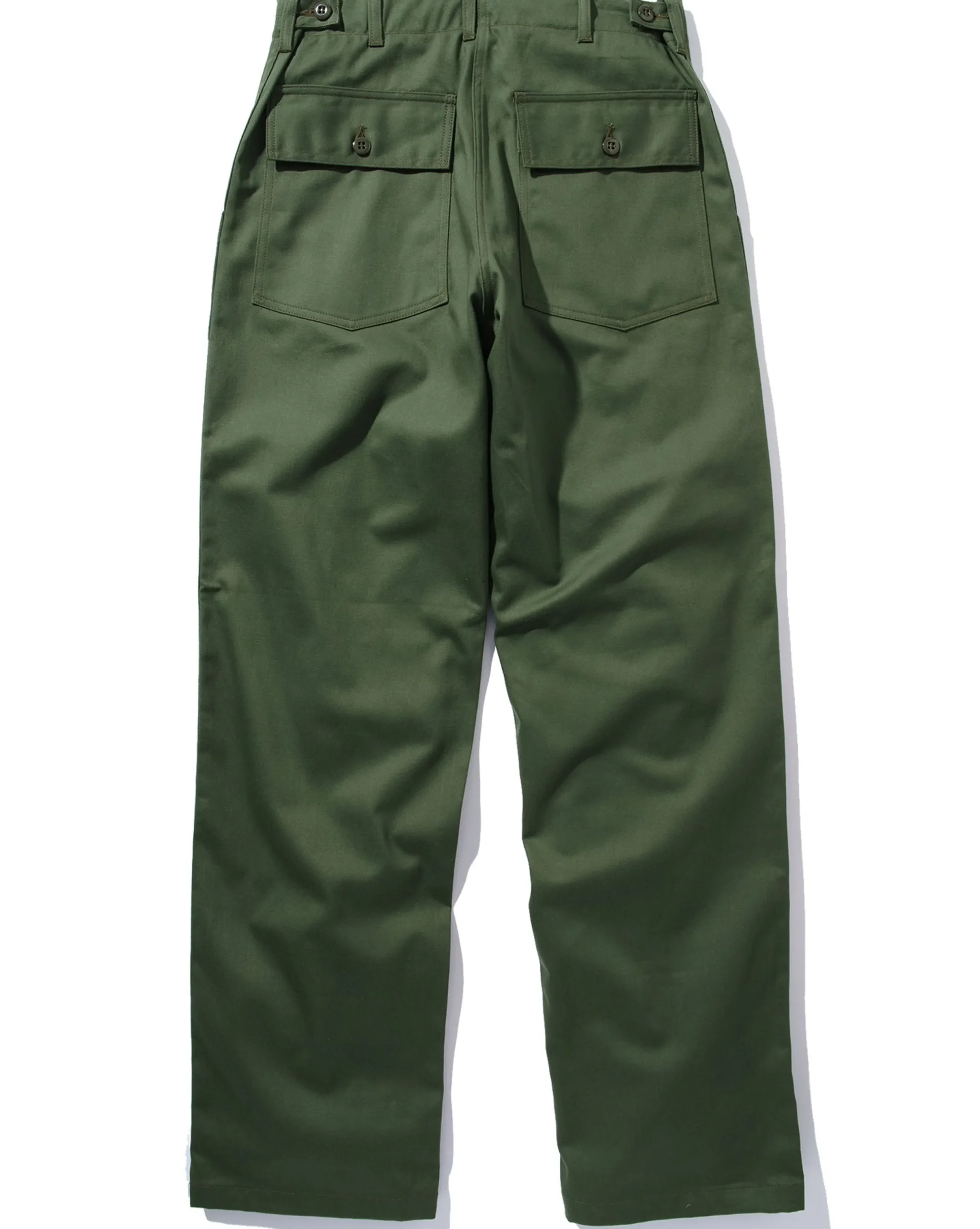 Pants-The Real McCoy's Trousers, Men'S Cotton Sateen Olive
