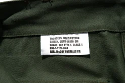 Pants-The Real McCoy's Trousers, Men'S Cotton Sateen Olive