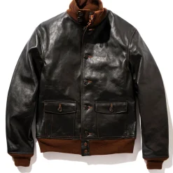 Leather-The Real McCoy's Type A-1 Real Mccoy Mfg. Co. Seal Brown