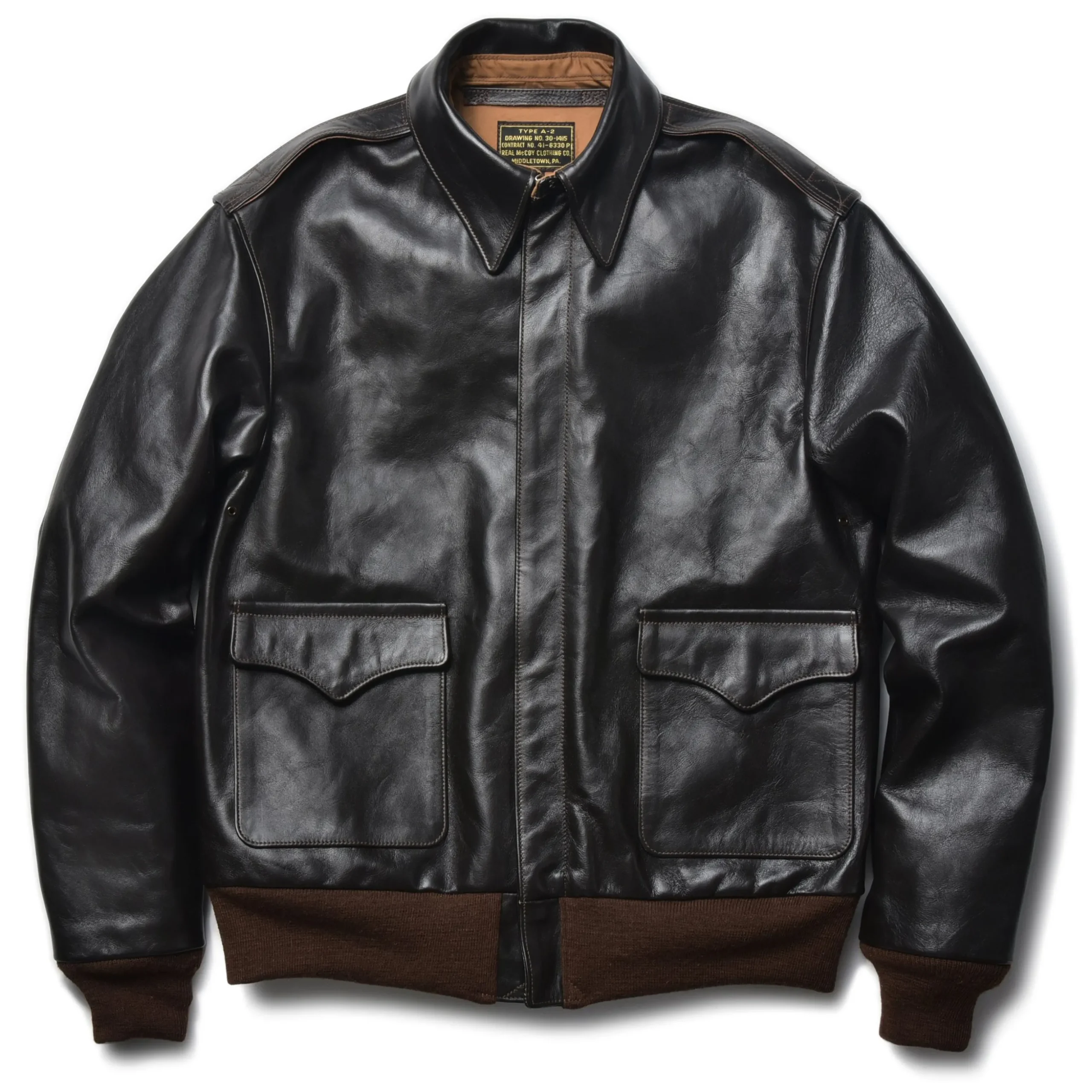 Leather-The Real McCoy's Type A-2 Real Mccoy Mfg. Co. (Model 220) 051 Seal Brown