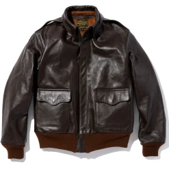 Leather-The Real McCoy's Type A-2 Rough Wear Clothing Co. 051 Seal Brown