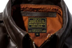 Leather-The Real McCoy's Type A-2 Rough Wear Clothing Co. 051 Seal Brown
