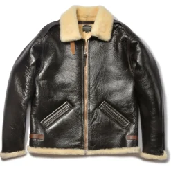Leather-The Real McCoy's Type B-6 Real Mccoy Mfg.Co 051 Seal Brown