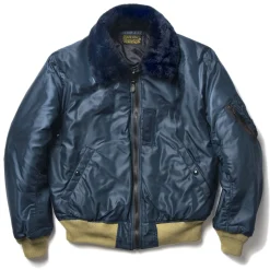 Military-The Real McCoy's Type B-15C Real Mccoy Mfg. Co. / Green Ribbing 140 Navy