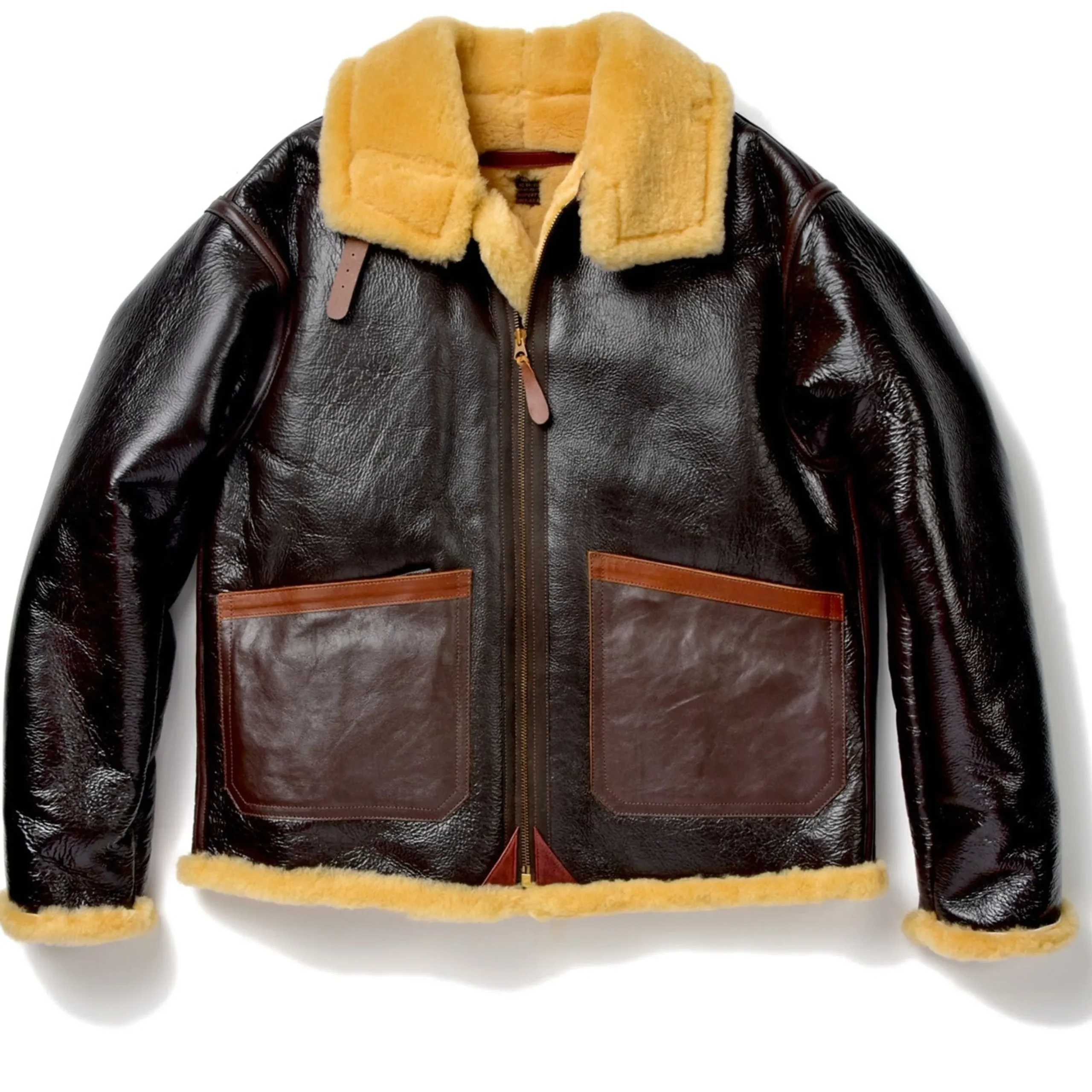Leather-The Real McCoy's Type D-1 / Patch Pocket Modify Seal\Nbrown
