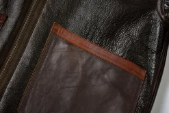 Leather-The Real McCoy's Type D-1 / Patch Pocket Modify Seal\Nbrown