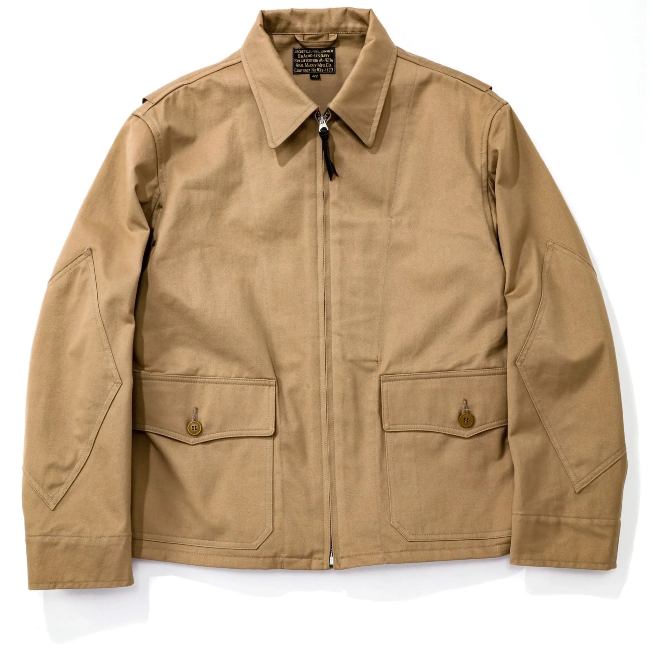 Military-The Real McCoy's Type M-421A Real Mccoy Mfg. Co. Tan