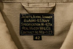 Military-The Real McCoy's Type M-421A Real Mccoy Mfg. Co. Tan