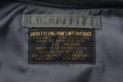 Military-The Real McCoy's Type Ma-1 Real Mccoy Mfg. Co. / Decal Sage Green