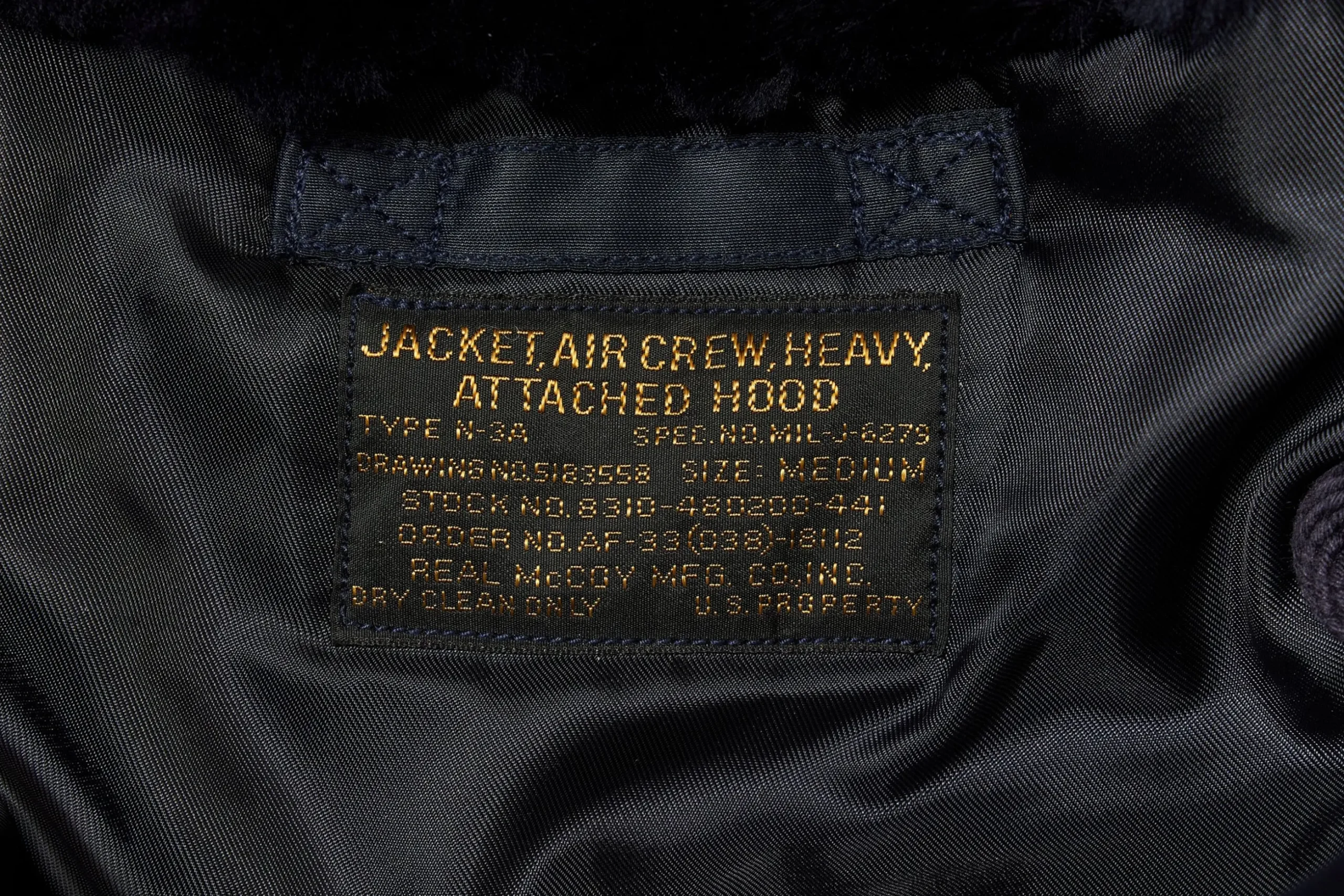 Military-The Real McCoy's Type N-3A Real Mccoy Mfg. Co. Navy