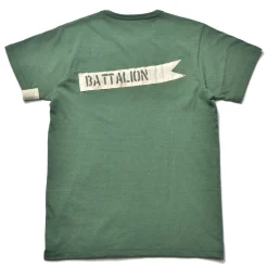 T-Shirts-The Real McCoy's Undershirts, Cotton, Summer / Combat Battalion 160 Green