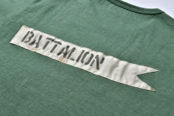T-Shirts-The Real McCoy's Undershirts, Cotton, Summer / Combat Battalion 160 Green