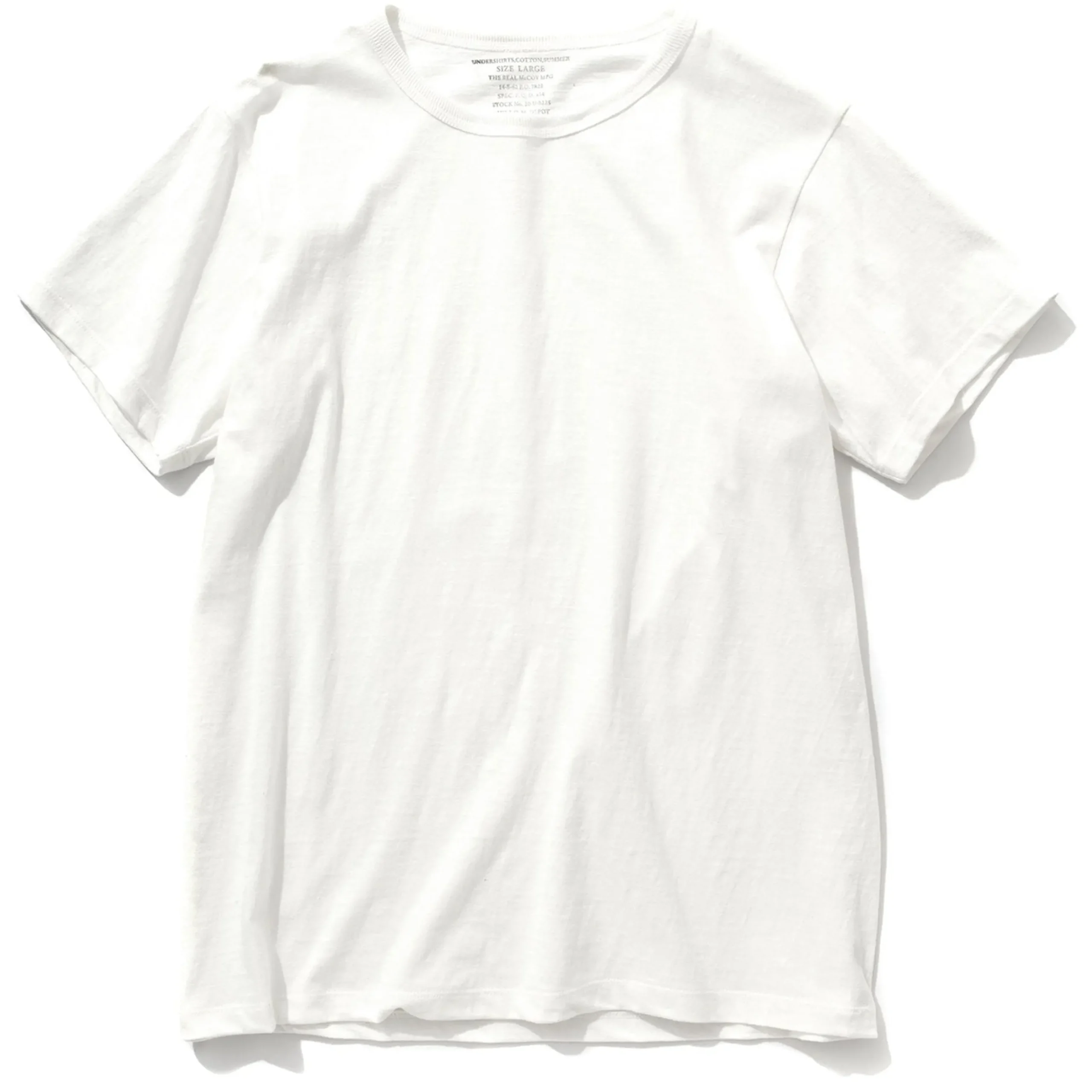 T-Shirts-Joe McCoy Undershirts, Cotton, Summer 010 White