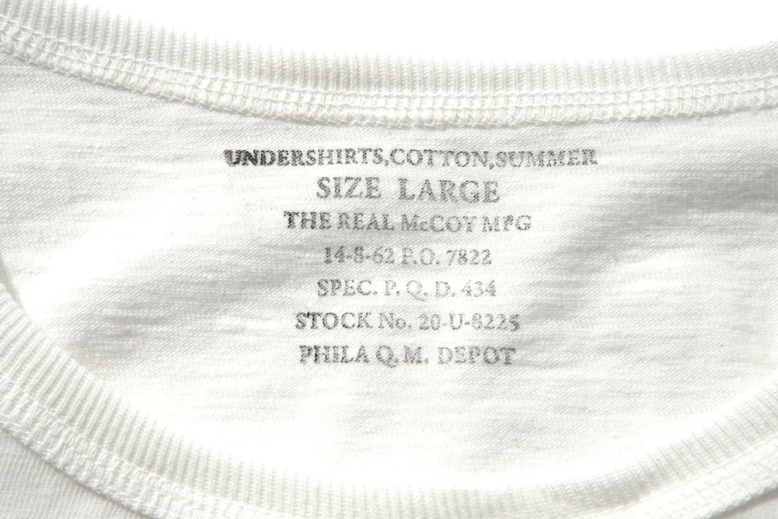 T-Shirts-Joe McCoy Undershirts, Cotton, Summer 010 White