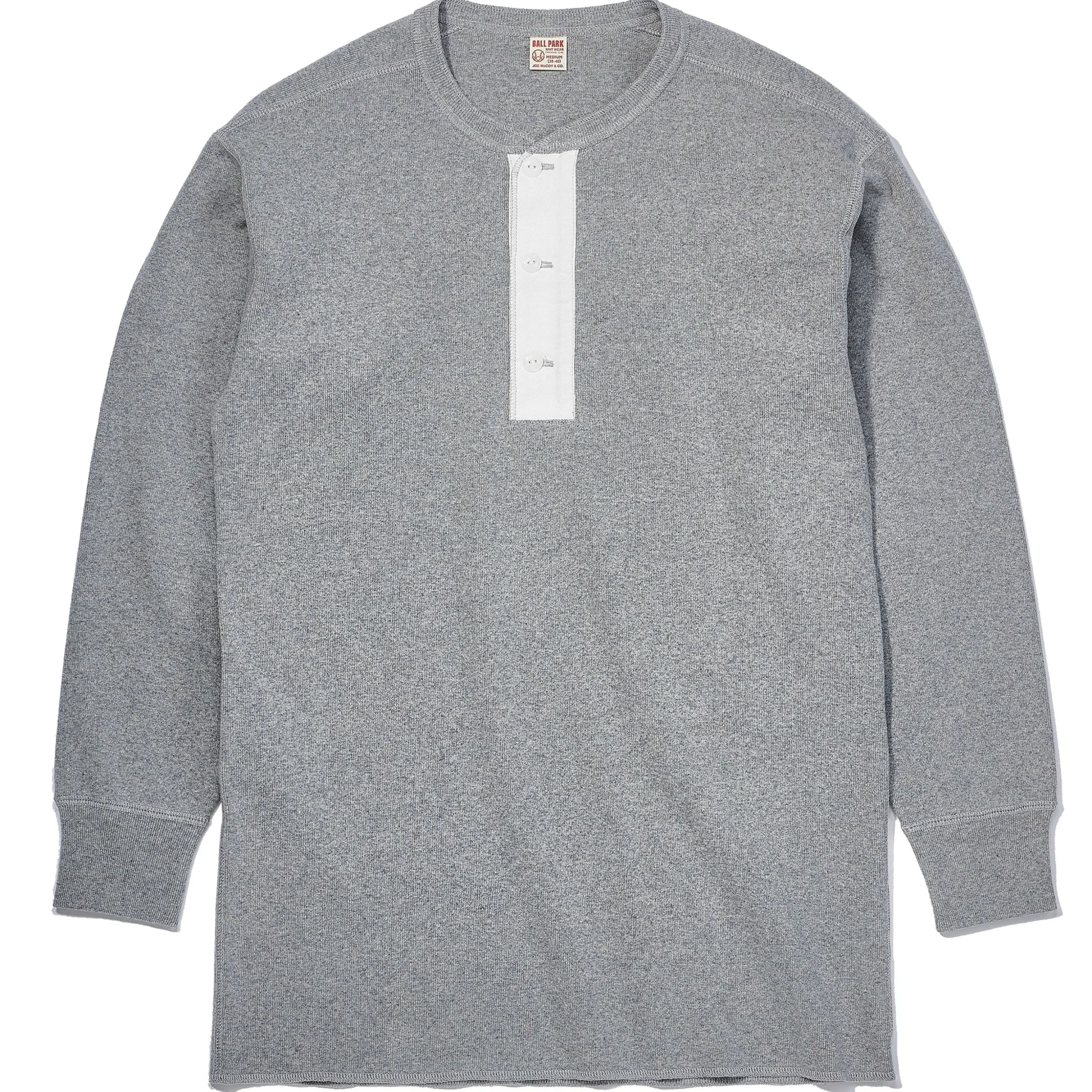 Thermal Shirts-Joe McCoy Union Henley Undershirt L/S Medium Gray