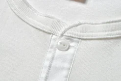 T-Shirts-Joe McCoy Union Henley Undershirt S/S 010 White