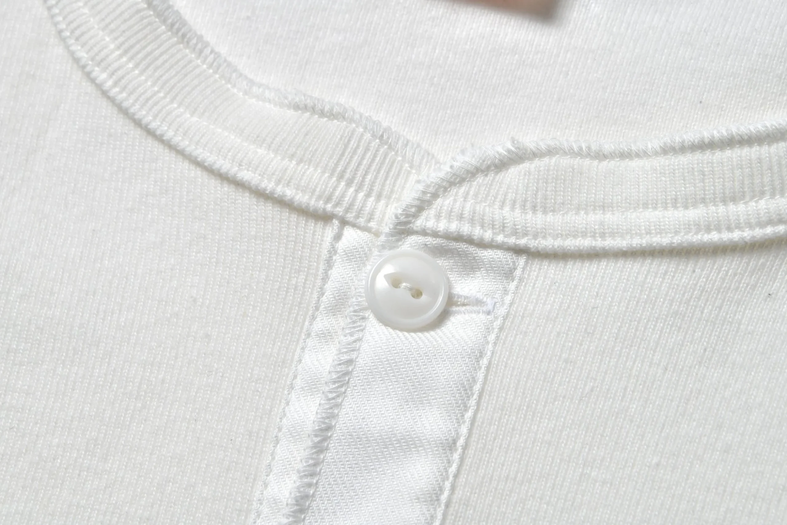 T-Shirts-Joe McCoy Union Henley Undershirt S/S 010 White