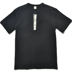 T-Shirts-Joe McCoy Union Henley Undershirt S/S 030 Black