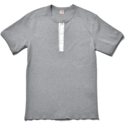 T-Shirts-Joe McCoy Union Henley Undershirt S/S 021 Medium Gray