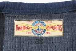 Military-The Real McCoy's U.S. Navy Denim Dungaree Jumper 141 Indigo
