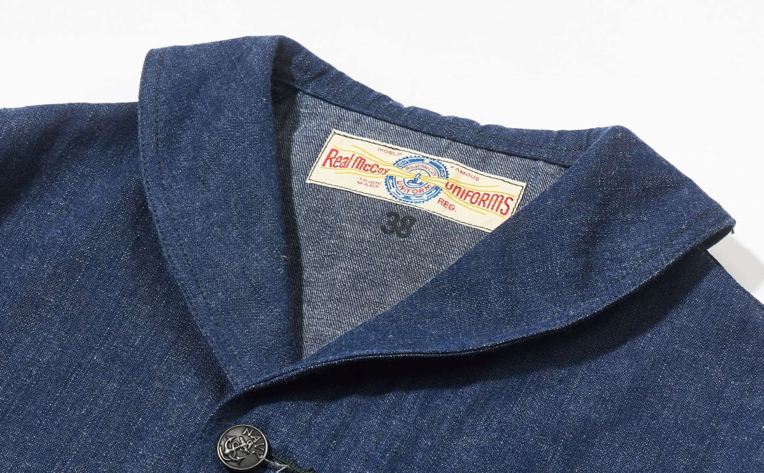 Military-The Real McCoy's U.S. Navy Denim Dungaree Jumper 141 Indigo