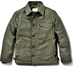 Military-The Real McCoy's U.S.N. A-2 Deck Jacket Real Mccoy Mfg. Olive
